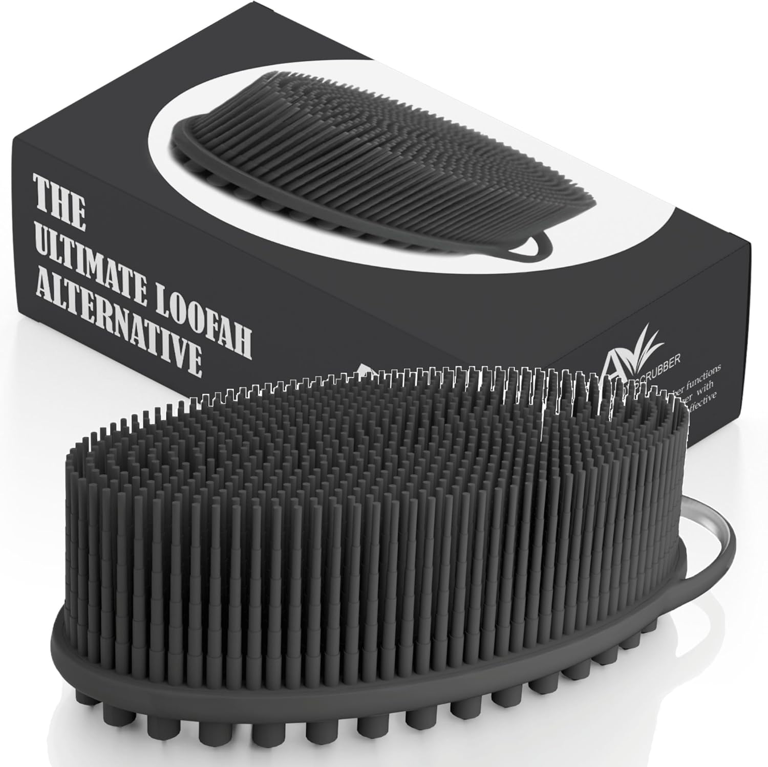 Avilana Silicone Body Scrubber – Gentle Shower Brush & Loofah Alternative – Silver-Infused Options – Fast-Drying, Hygienic
