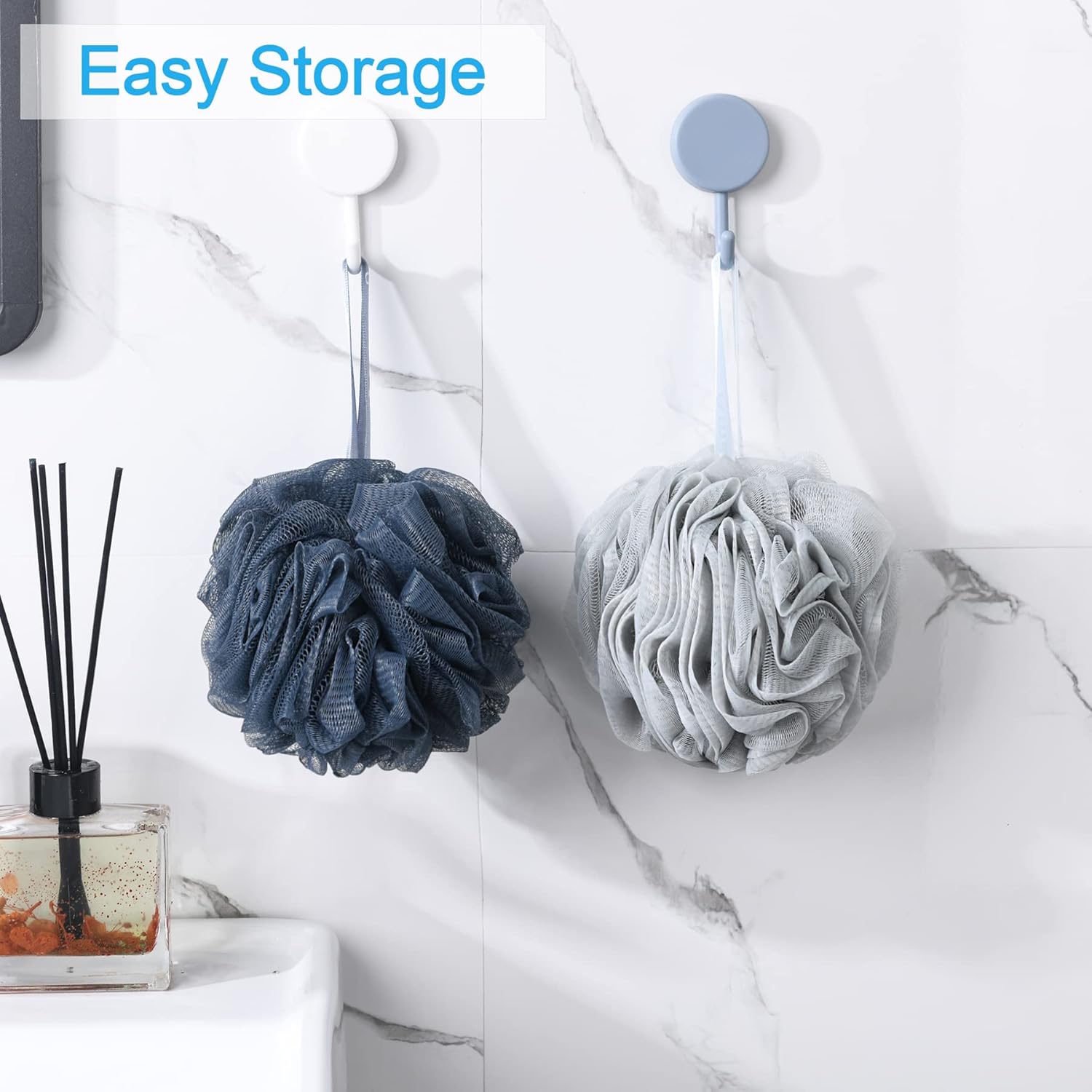 AmazerBath Loofah Sponge 75g/Piece, Exfoliating Bath Sponge Body Scrubber - Loofa Set of 4 Flower Color