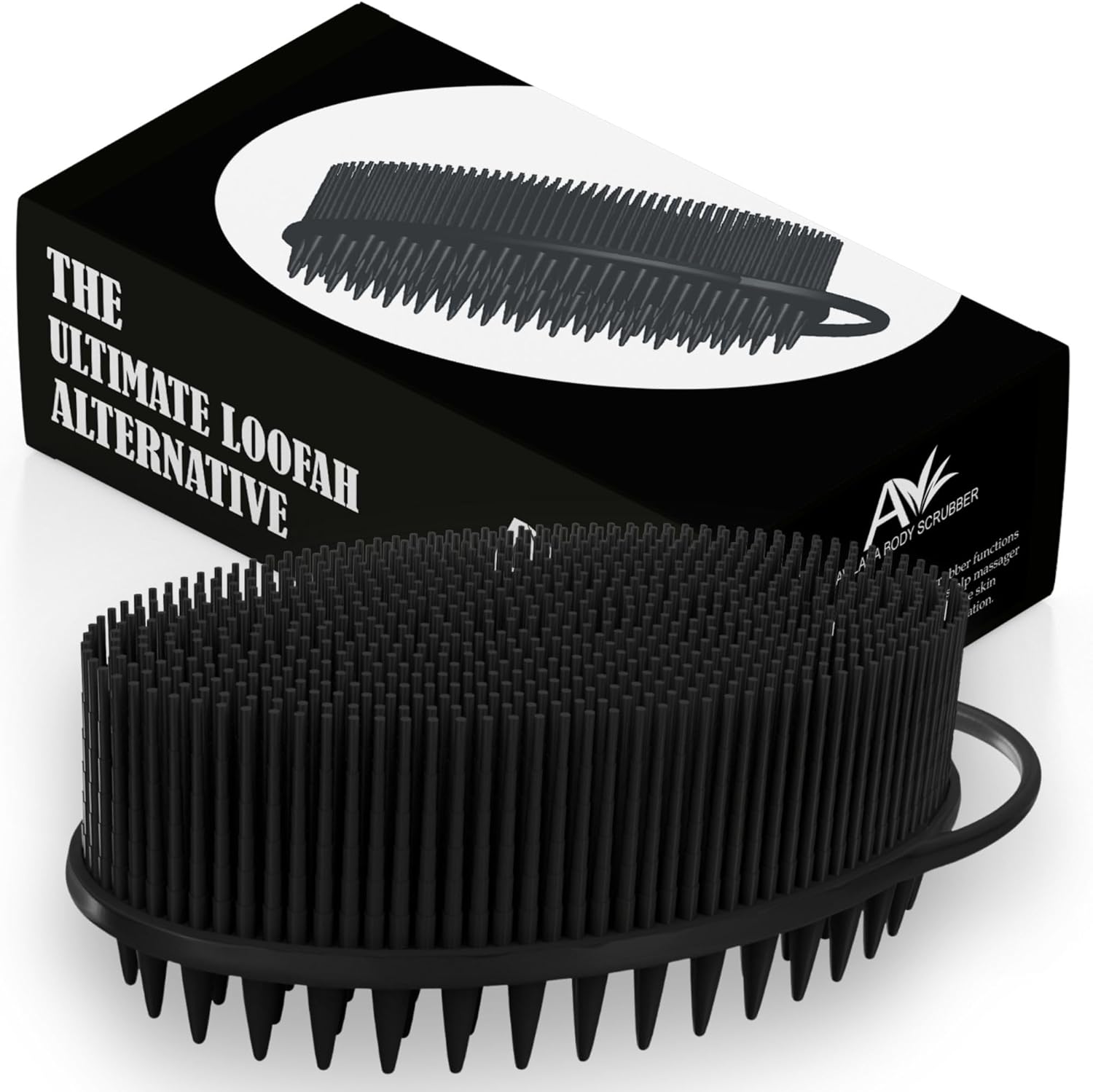Avilana Silicone Body Scrubber – Gentle Shower Brush & Loofah Alternative – Silver-Infused Options – Fast-Drying, Hygienic