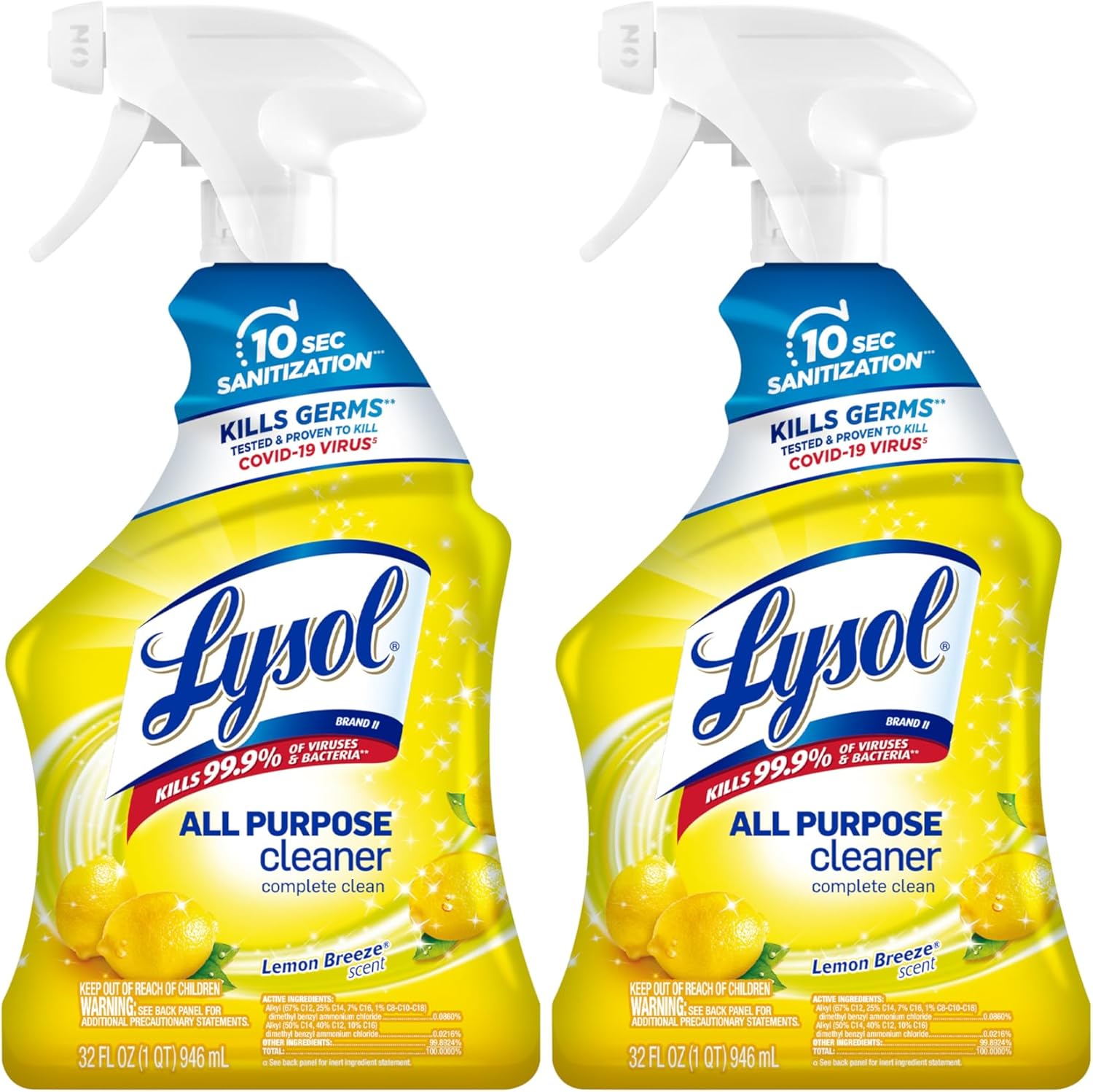Lysol All Purpose Cleaner Spray, Multi-Purpose Disinfecting Spray, Kitchen & Bathroom Cleaner,