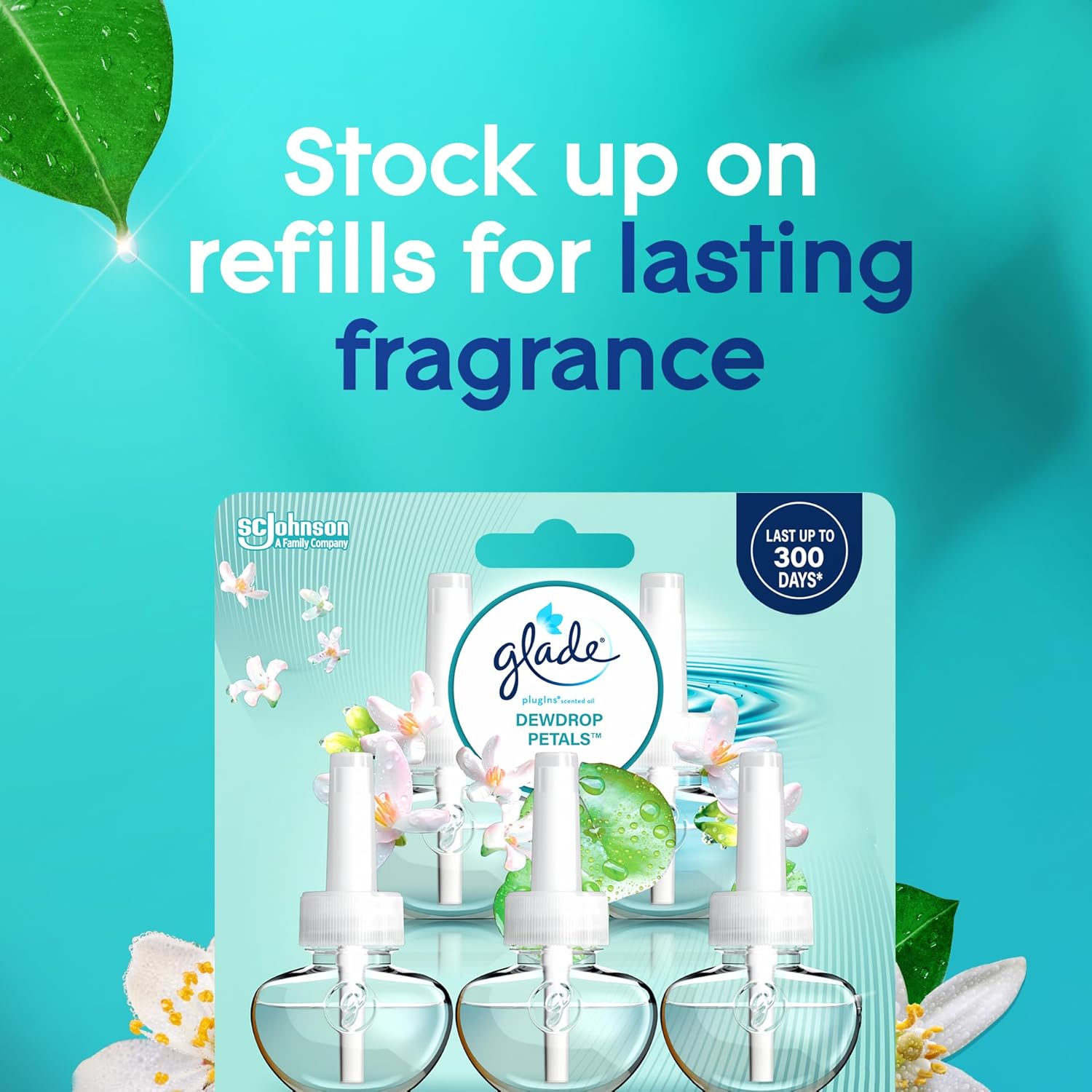 Glade PlugIns Refills Air Freshener, Scented and Essential Oils for Home and Bathroom,