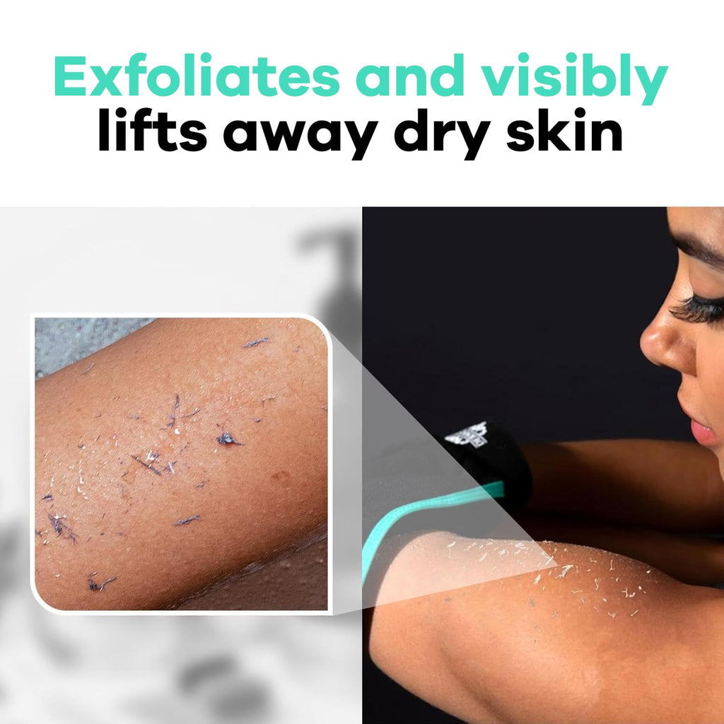 Dermasuri Deep Exfoliating Glove - Polishing Mitt Body Scrubber - Korean Skin Cleaner Exfoliator & Dead Skin Buffing Treatment -