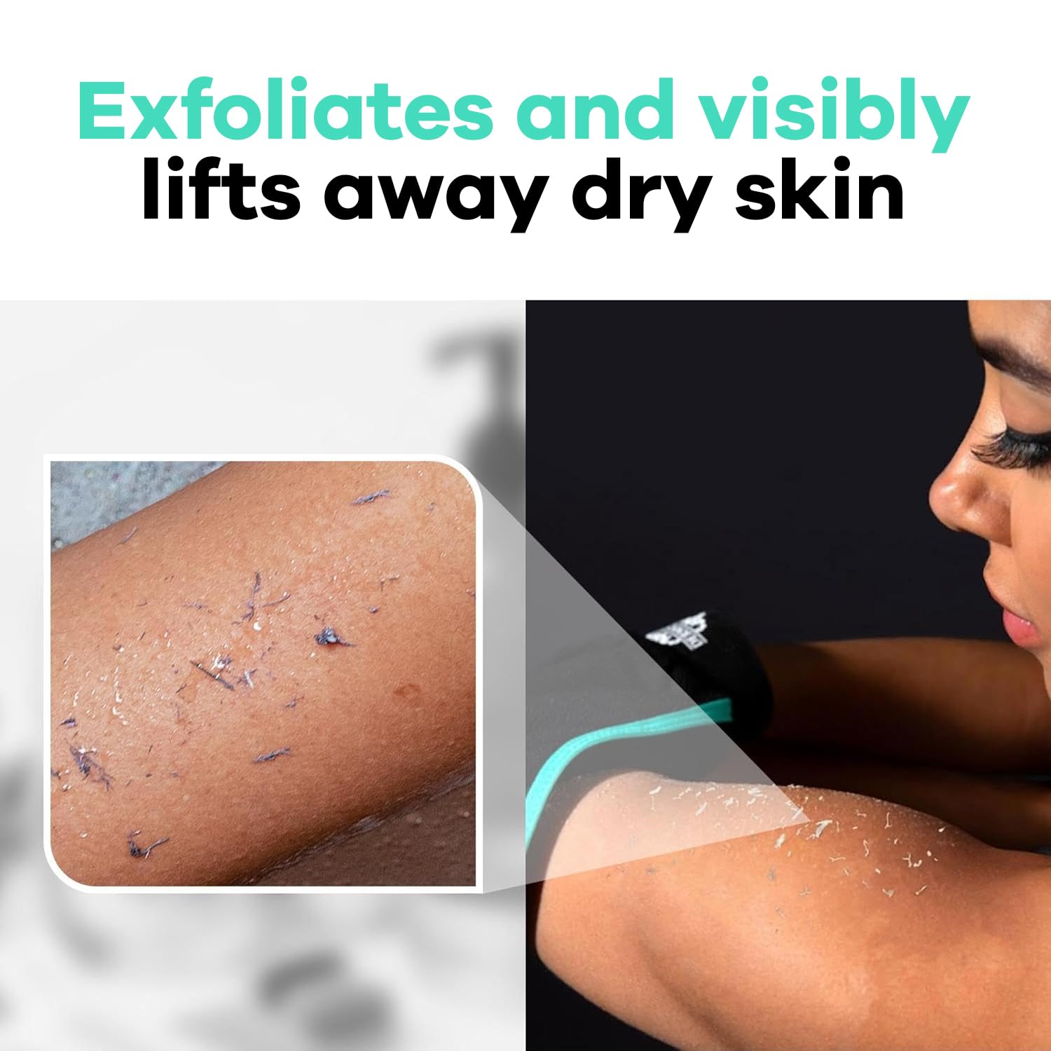 Dermasuri Deep Exfoliating Glove - Polishing Mitt Body Scrubber - Korean Skin Cleaner Exfoliator & Dead Skin Buffing Treatment -