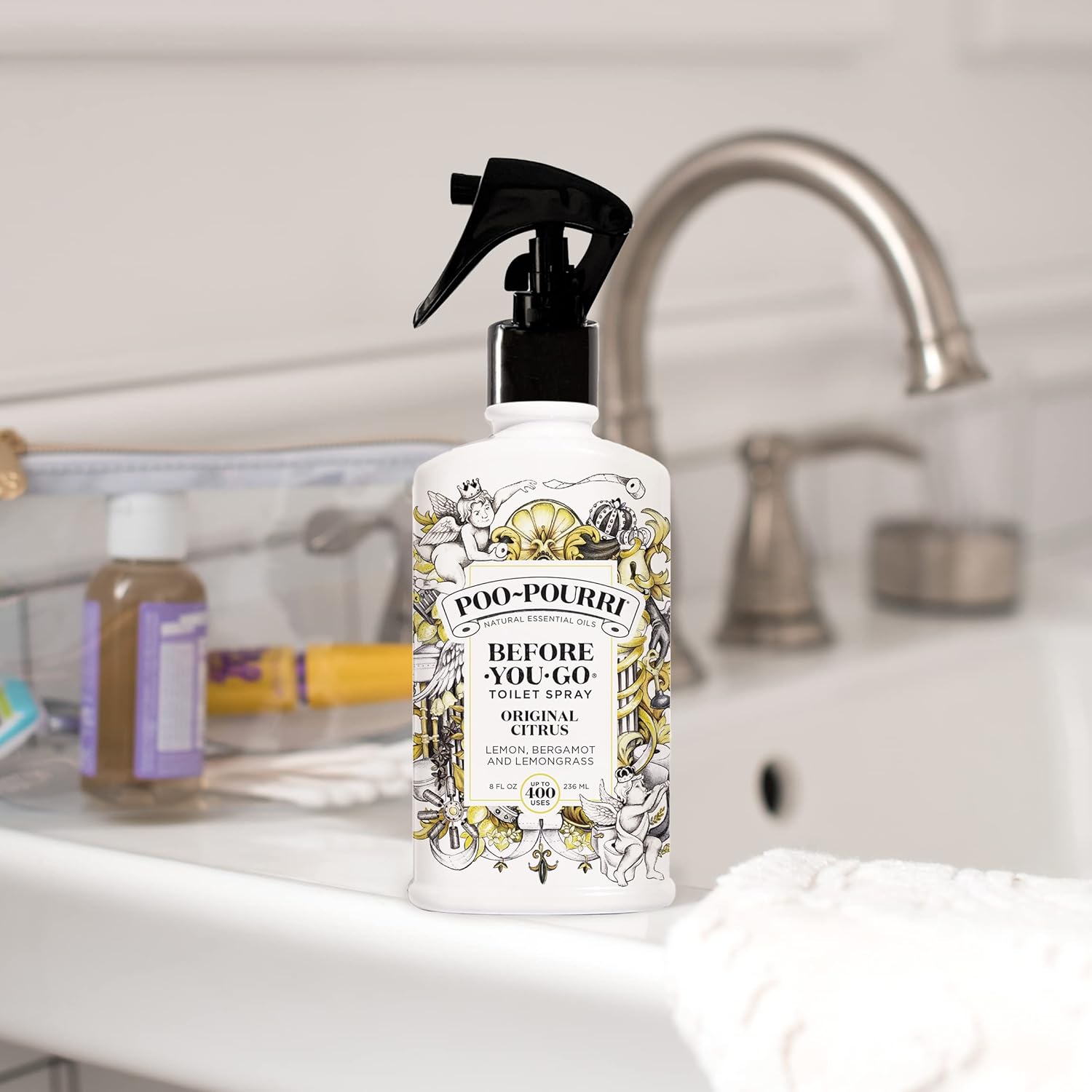 Poo-Pourri Before-You-Go Toilet Spray, Original Citrus, 2 Fl Oz - Lemon, Bergamot and Lemongrass