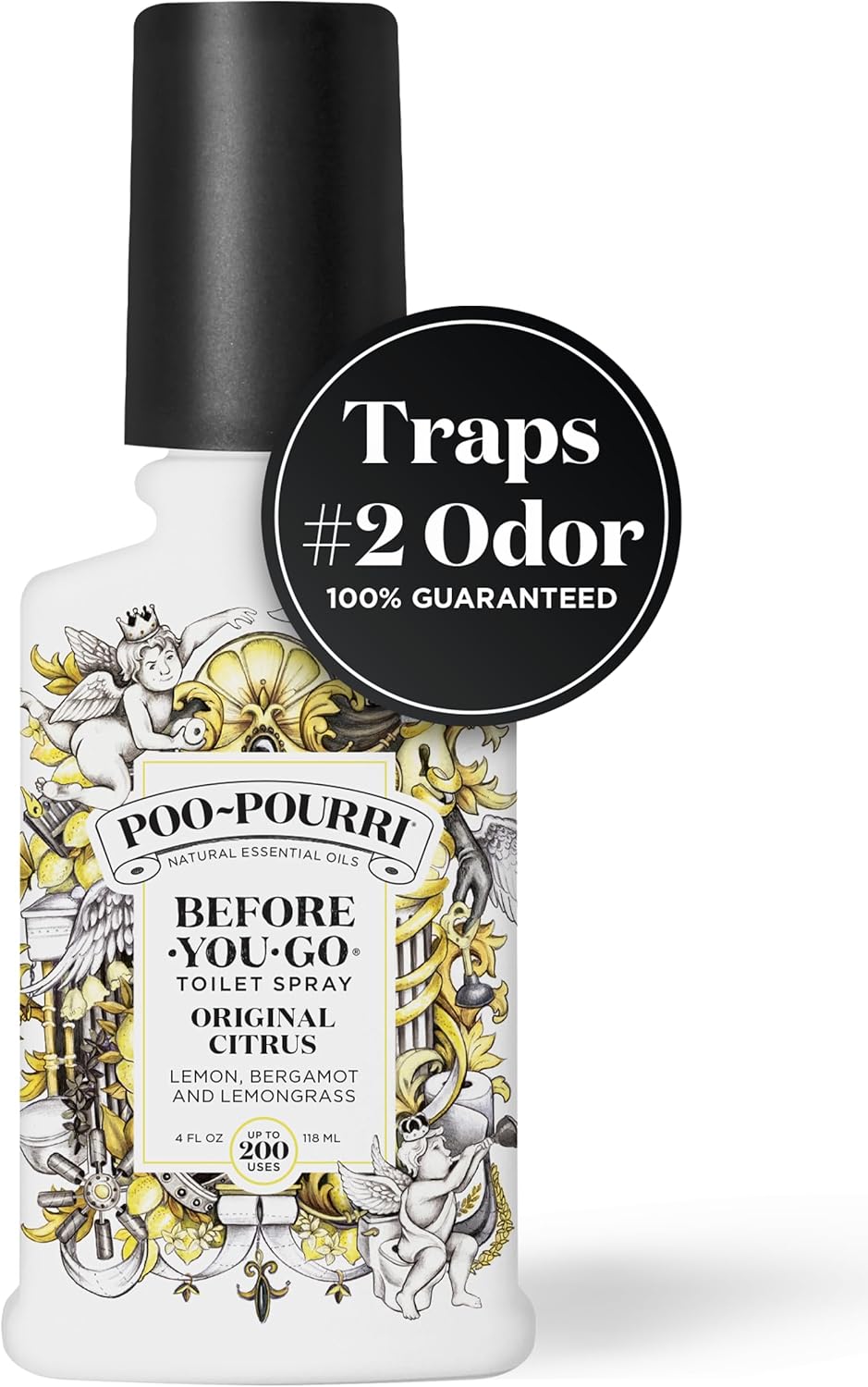 Poo-Pourri Before-You-Go Toilet Spray, Original Citrus, 2 Fl Oz - Lemon, Bergamot and Lemongrass