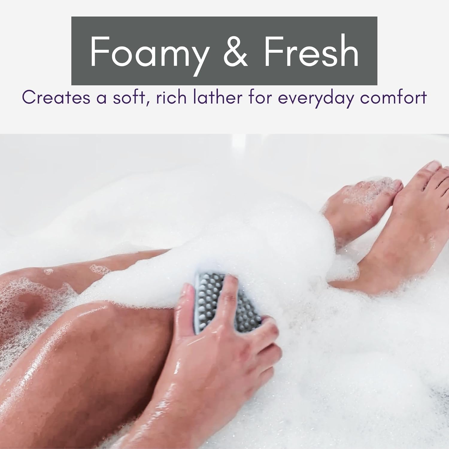 Avilana Silicone Body Scrubber – Gentle Shower Brush & Loofah Alternative – Silver-Infused Options – Fast-Drying, Hygienic