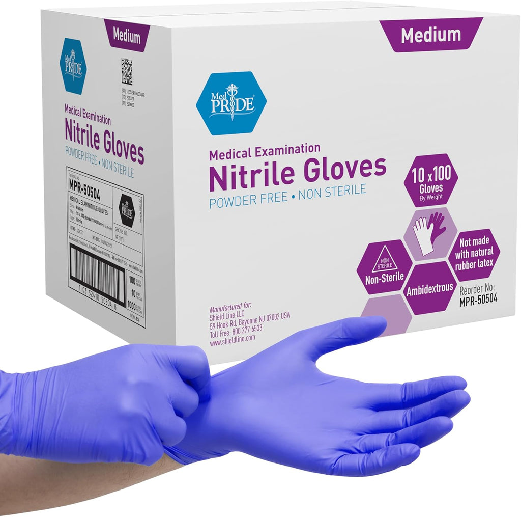 MedPride Powder-Free Nitrile Exam Gloves