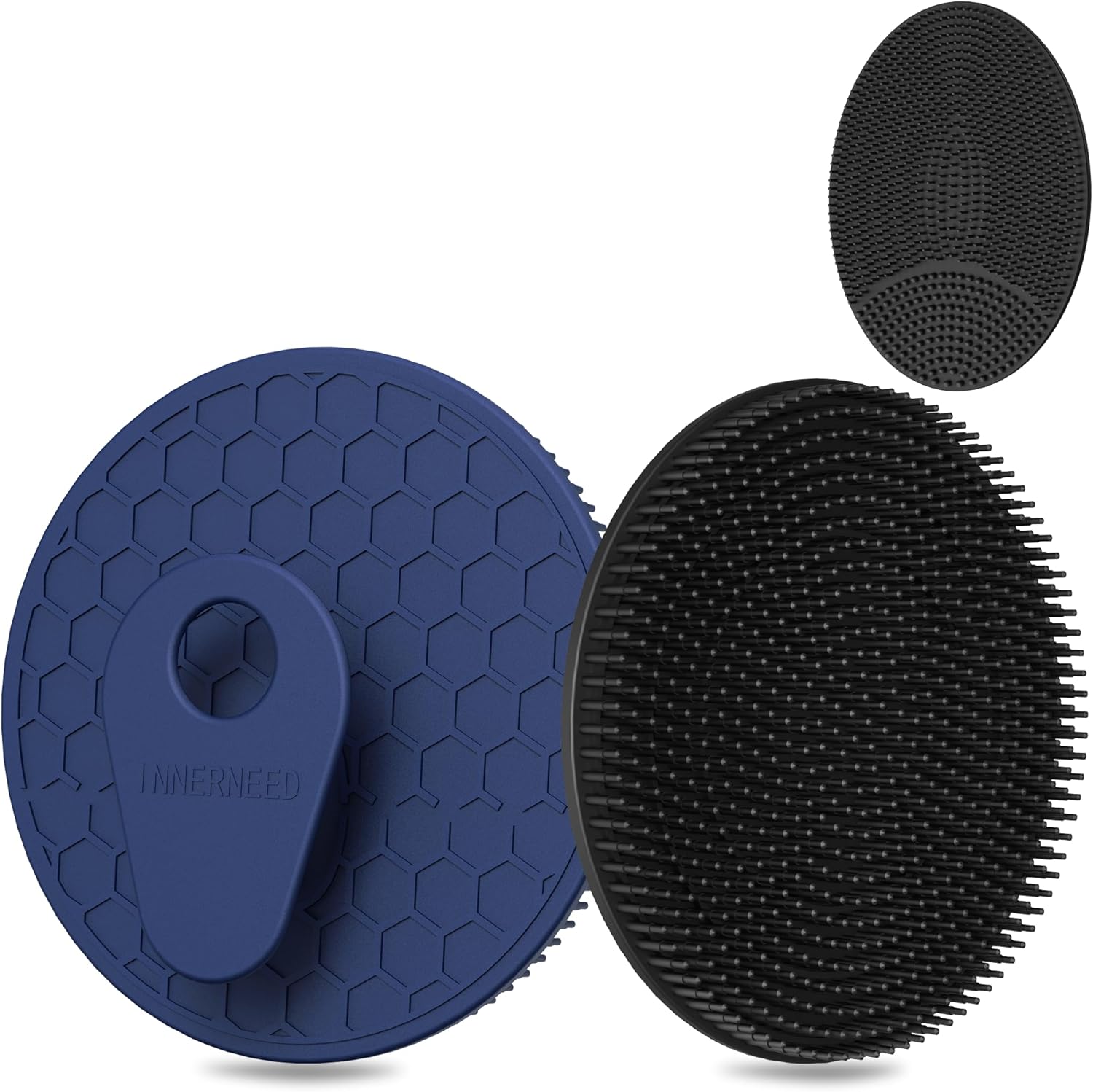 INNERNEED Food-Grade Soft Silicone Body Scrubber Shower Brush Handheld Cleansing Skin Brush,