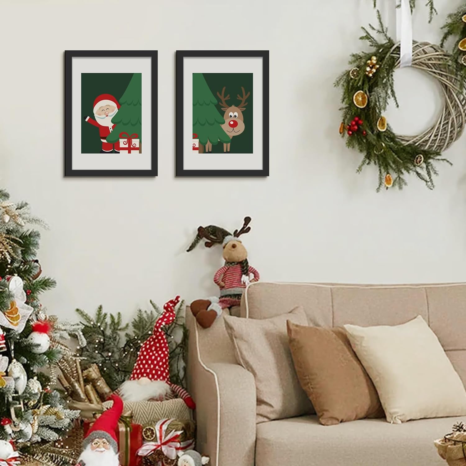 upsimples 8x10 Picture Frame Set of 5, Display Pictures 5x7 with Mat or 8 x 10 Without, Wall Gallery Photo Frames, Black