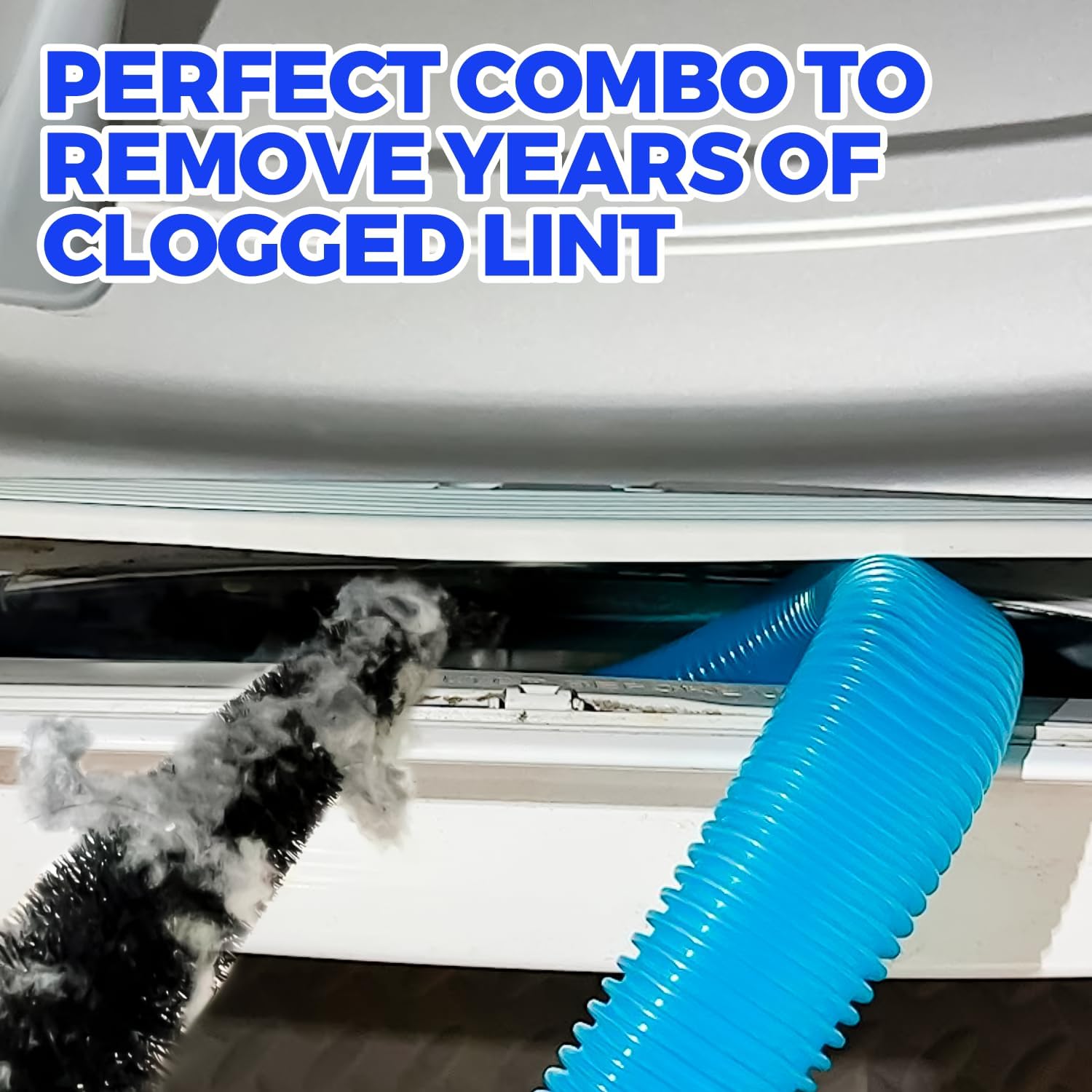 Holikme 2 Pieces Dryer Vent Cleaner Kit, Dryer Lint Vacuum Attachment and Flexible Dryer Lint Brush
