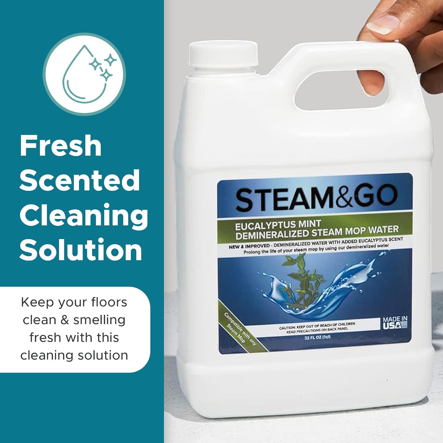 Steam & Go - Demineralized Water for Steam Cleaner,