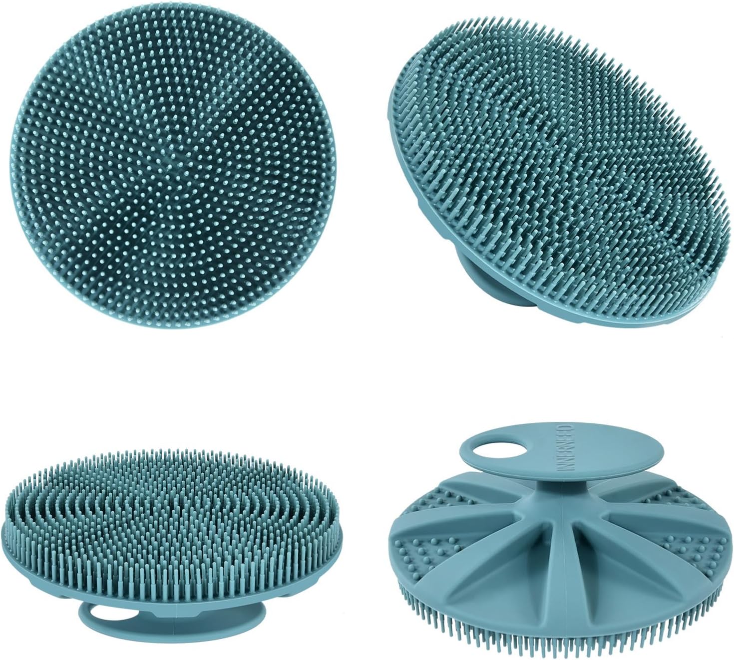 INNERNEED Food-Grade Soft Silicone Body Scrubber Shower Brush Handheld Cleansing Skin Brush,