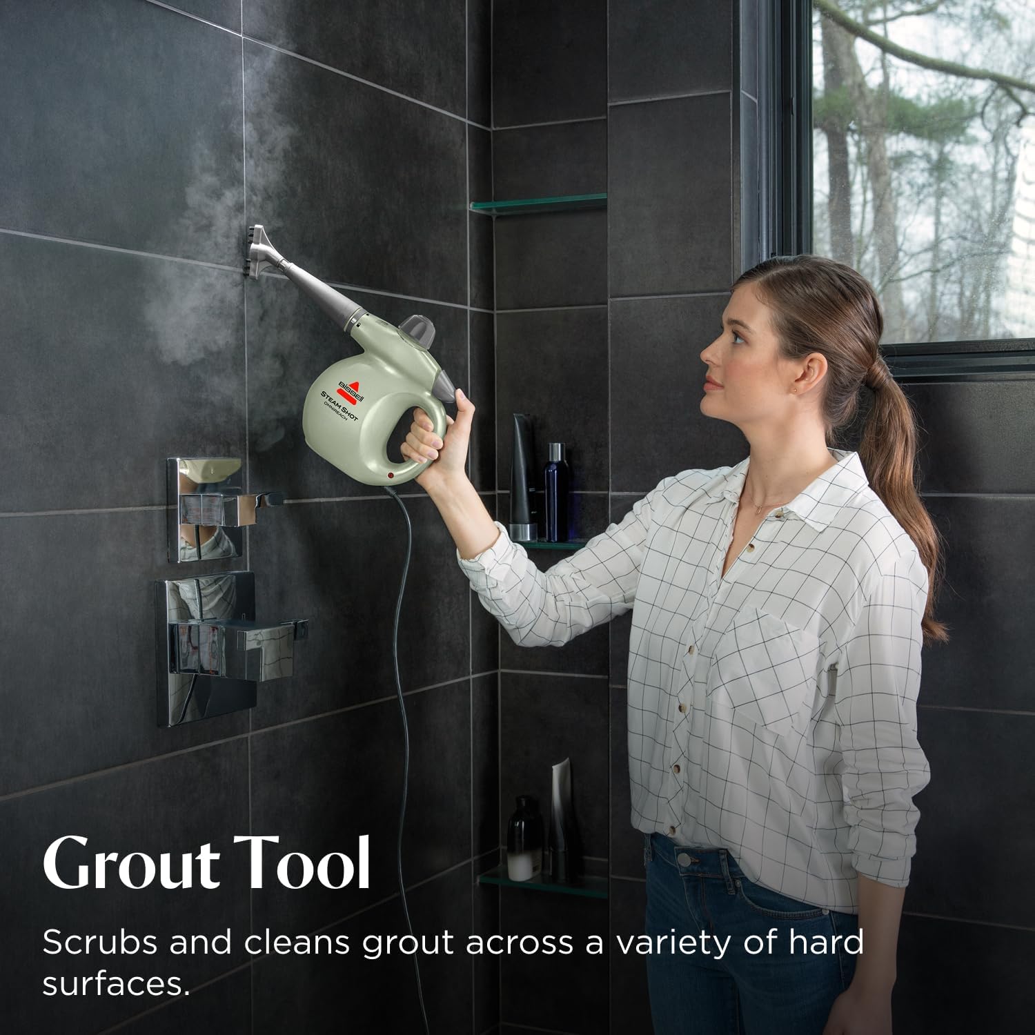 BISSELL Steam Sho OmniReach handheld portable steam cleaner for tile