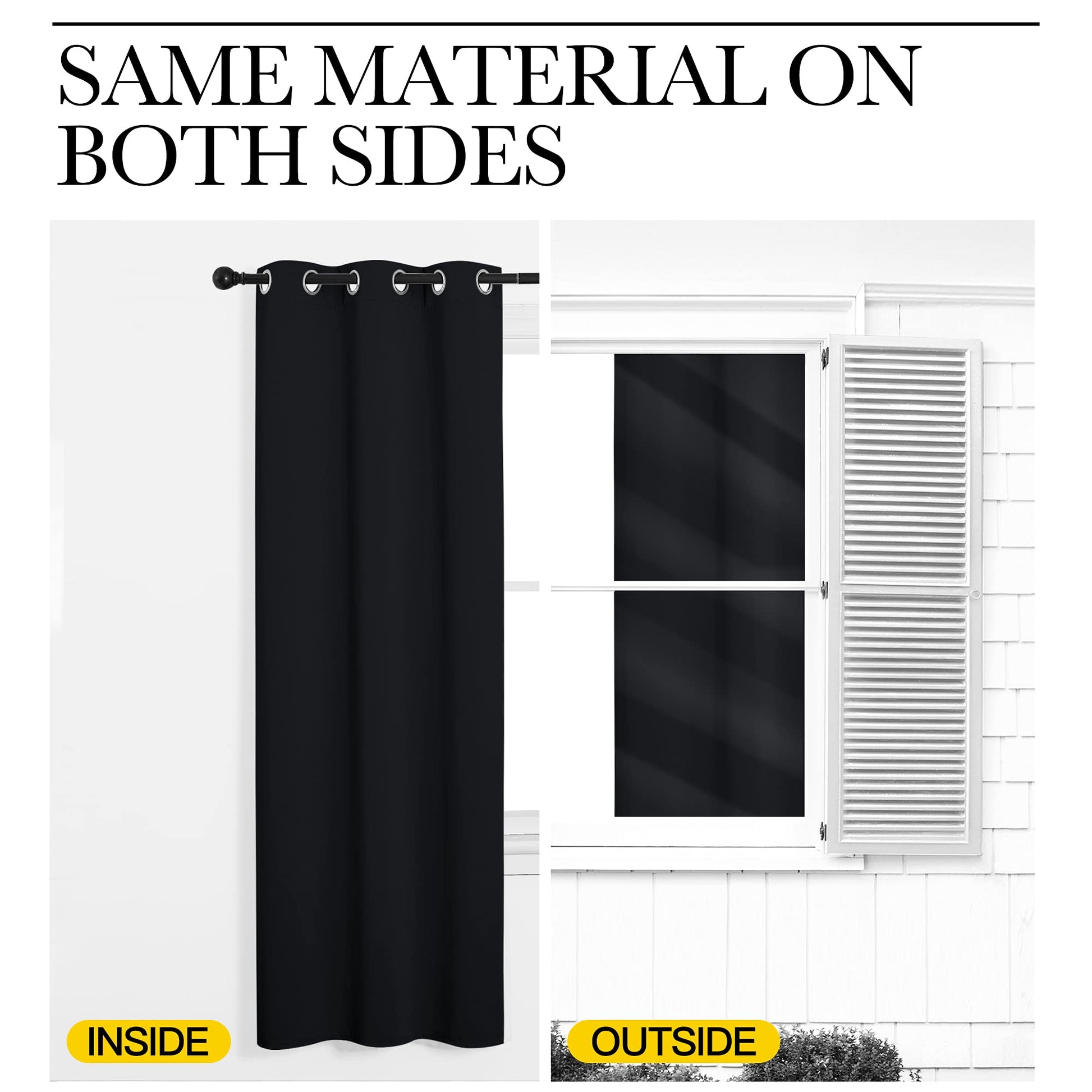 NICETOWN Halloween Pitch Black  Curtains