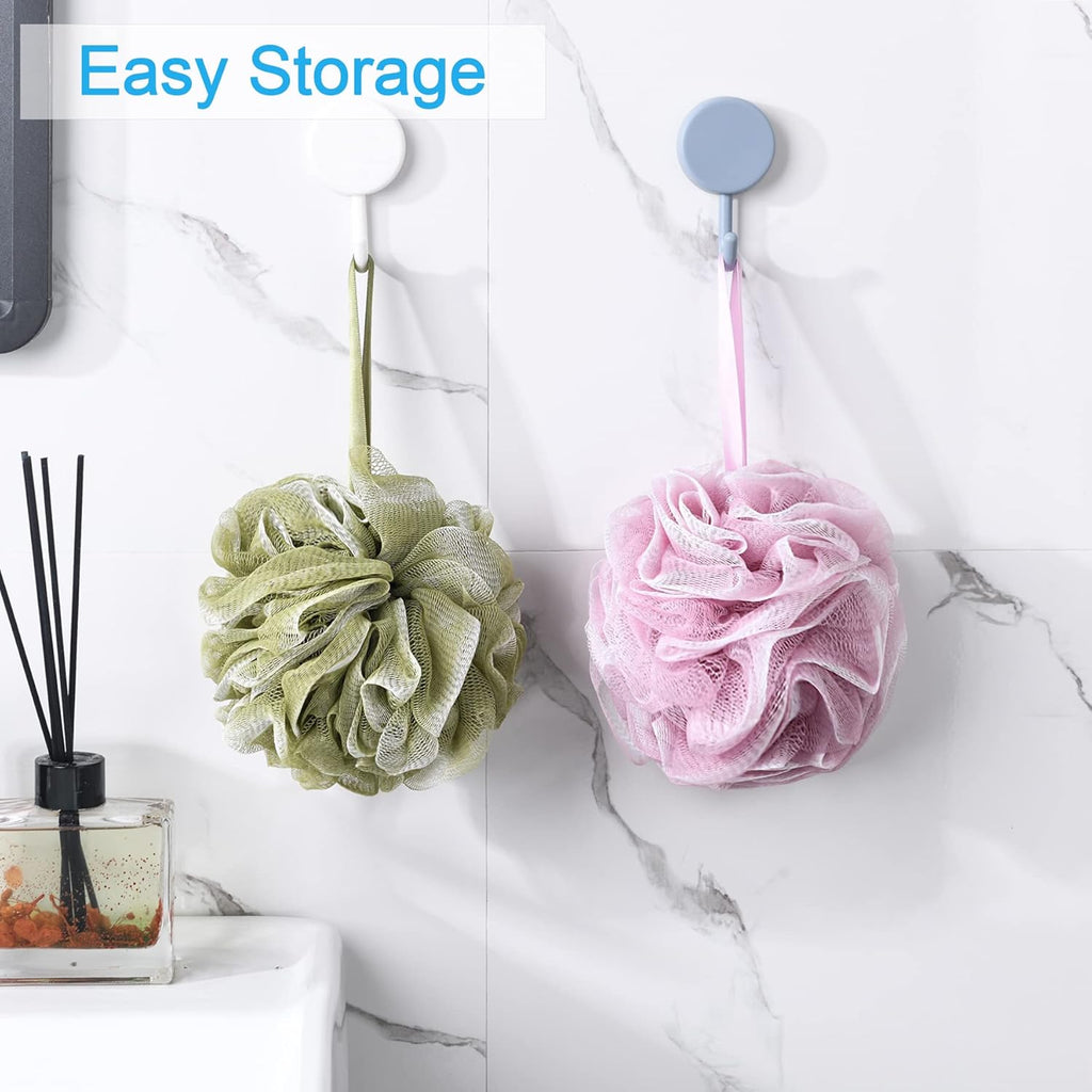 AmazerBath Loofah Sponge 75g/Piece, Exfoliating Bath Sponge Body Scrubber - Loofa Set of 4 Flower Color