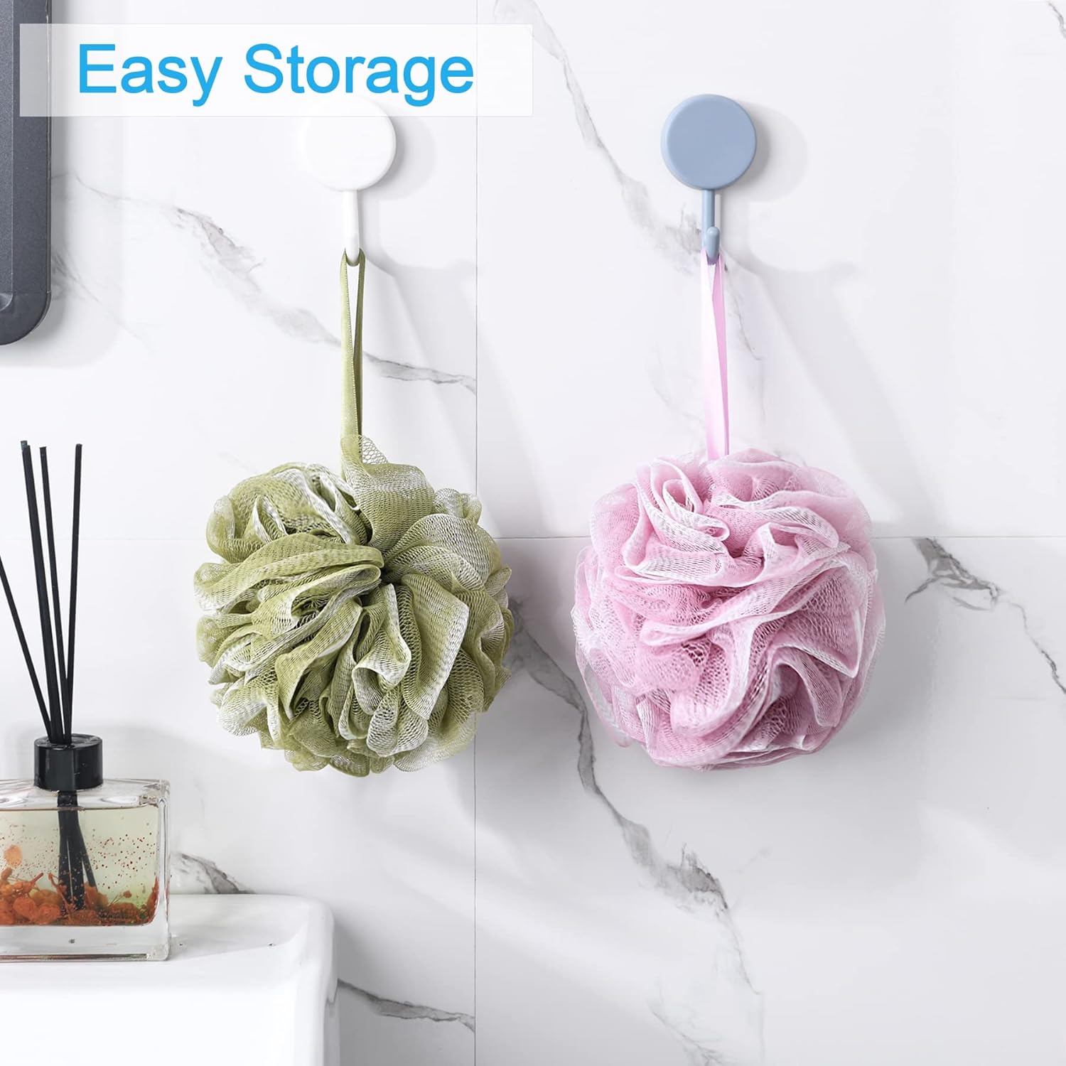 AmazerBath Loofah Sponge 75g/Piece, Exfoliating Bath Sponge Body Scrubber - Loofa Set of 4 Flower Color