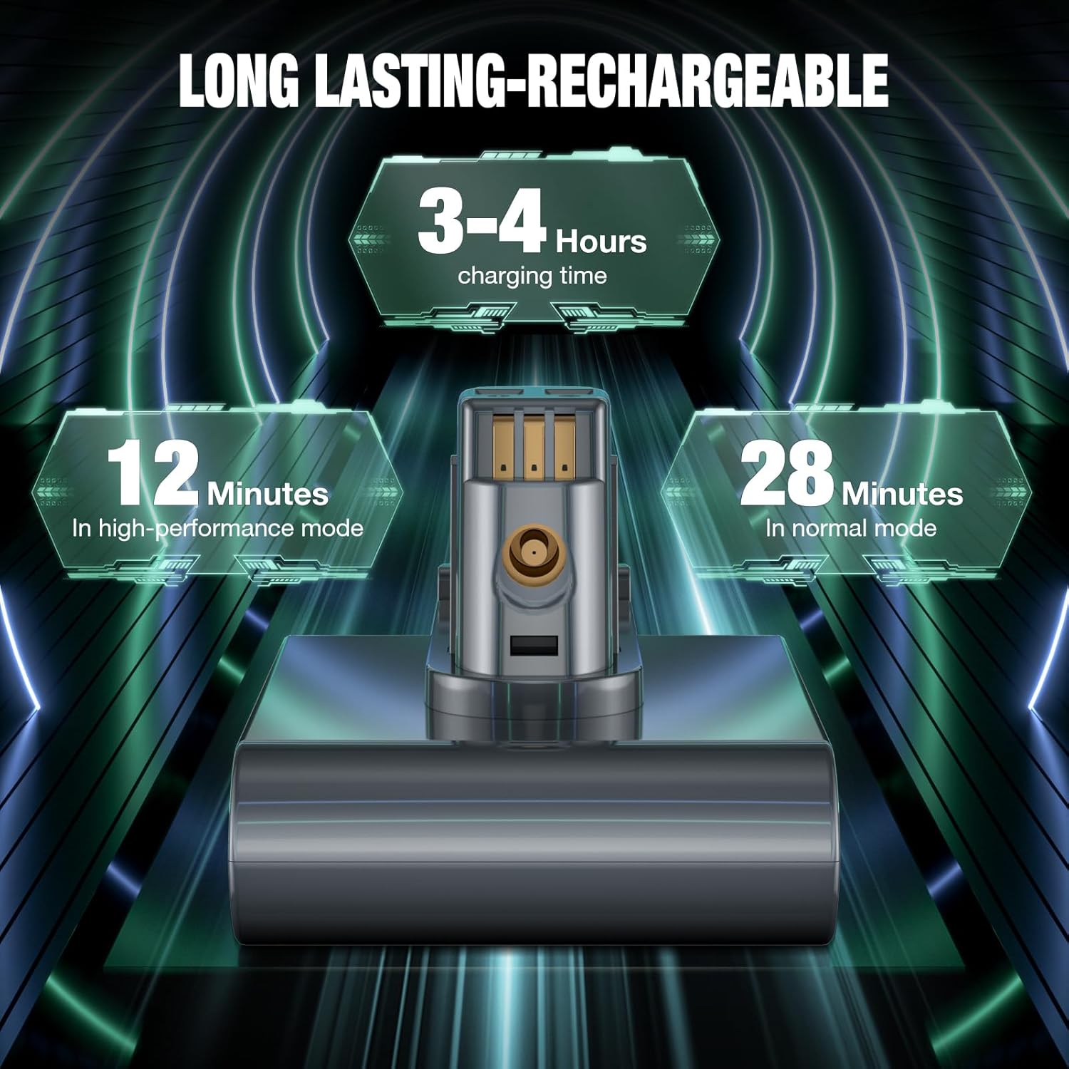 EGR Upgraded 7000mAh V8 Battery Replacement Compatible with Dyson V8 Animal Battery Replacement V8 Absolute V8 Motorhead V8 Fluffy SV10 Carbon Fiber Vacuum Cleaner 2 Filters and 3 Screws Included