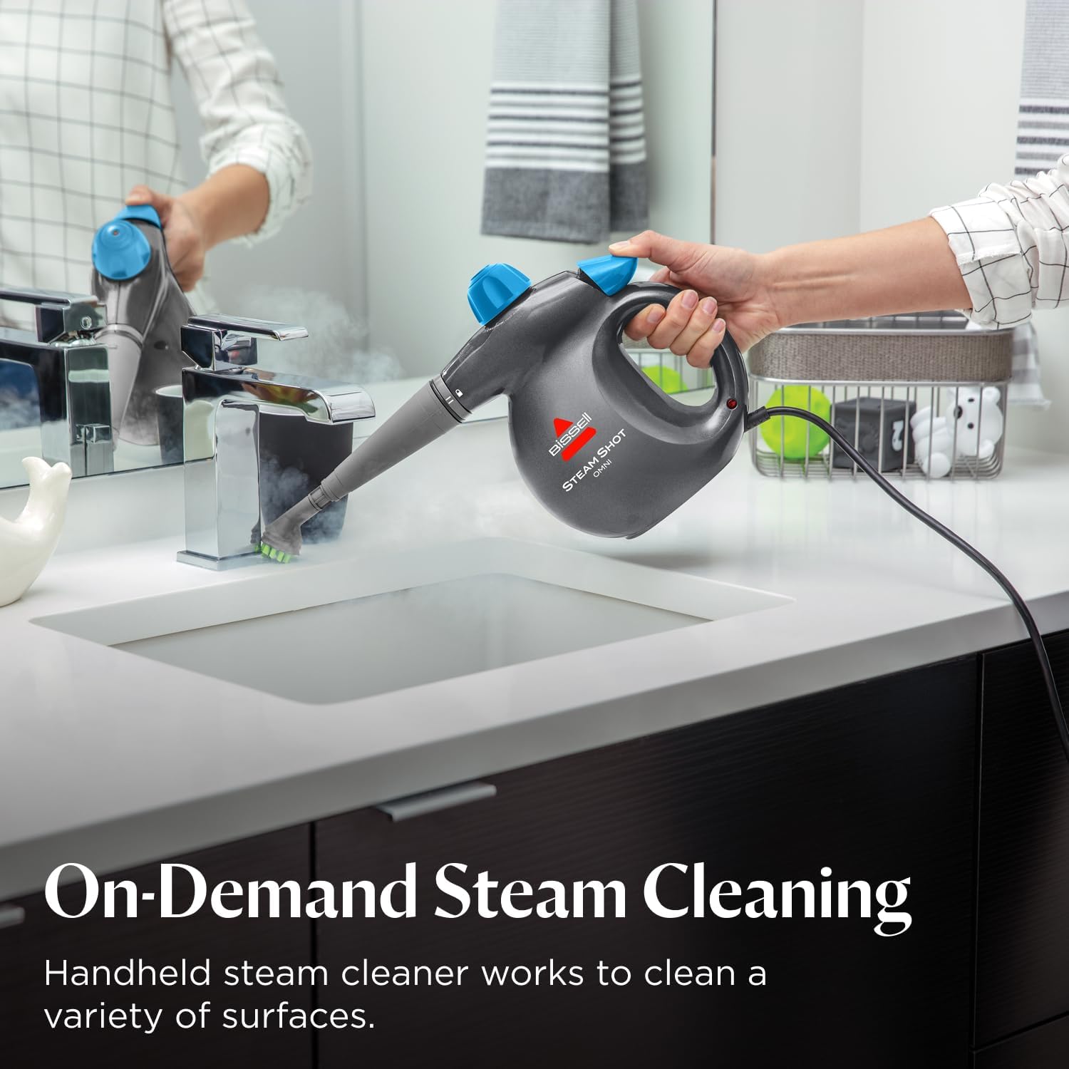BISSELL Steam Sho OmniReach handheld portable steam cleaner for tile