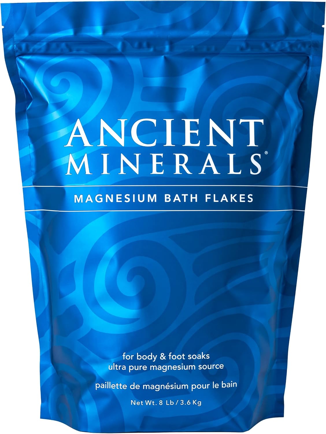 Ancient Minerals Magnesium Bath Flakes – Pure Zechstein Magnesium Chloride for Soaking and Whole-Body Replenishment,