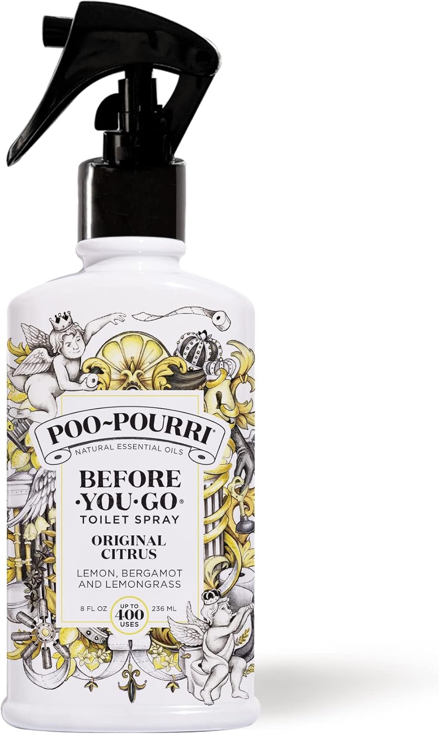 Poo-Pourri Before-You-Go Toilet Spray, Original Citrus, 2 Fl Oz - Lemon, Bergamot and Lemongrass