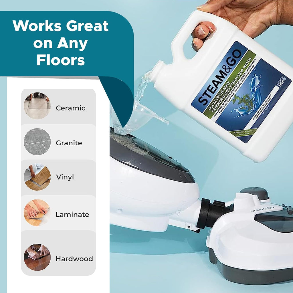 Steam & Go - Demineralized Water for Steam Cleaner,