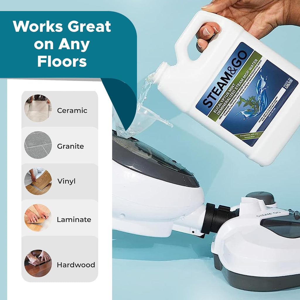 Steam & Go - Demineralized Water for Steam Cleaner,