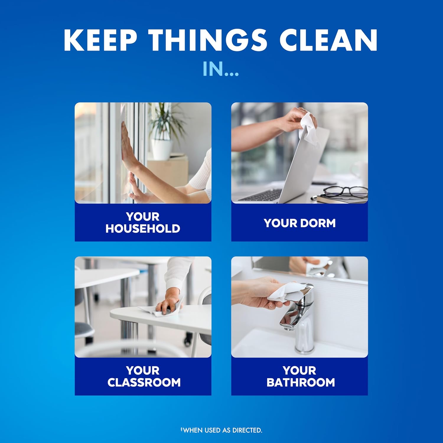 Lysol Disinfecting Wipes Bundle, Home Apartment Dorm Room Essentials and Cleaning Supplies,