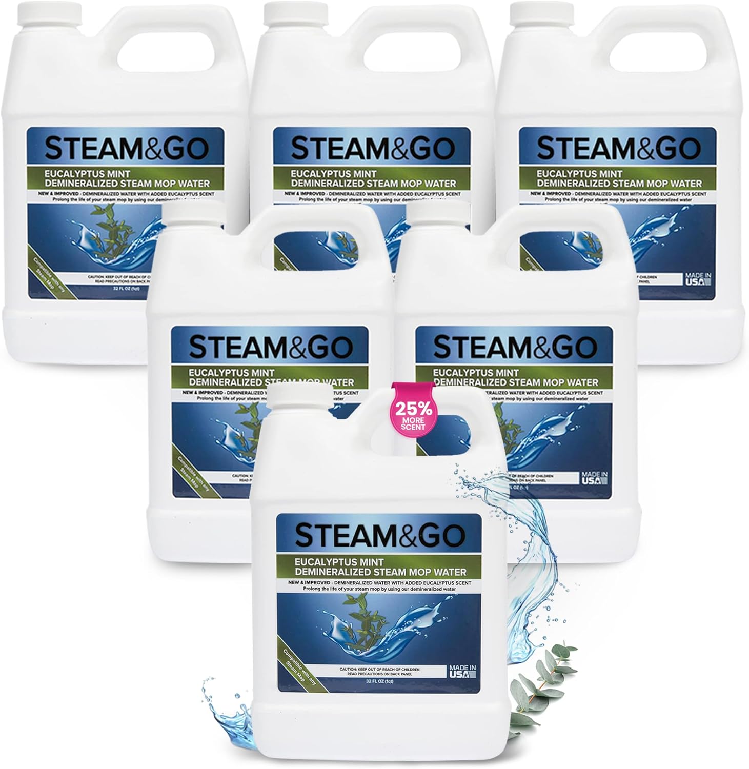 Steam & Go - Demineralized Water for Steam Cleaner,