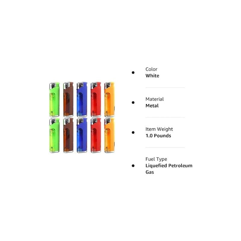 Refillable Butane Lighter with LED Flashlight