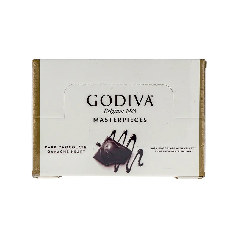 Godiva Masterpieces Belgium Dark Chocolate Ganache Heart (Count 12) – 1 oz