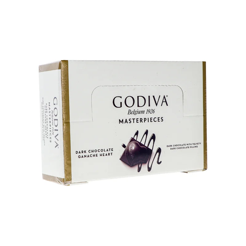 Godiva Masterpieces Belgium Dark Chocolate Ganache Heart (Count 12) – 1 oz