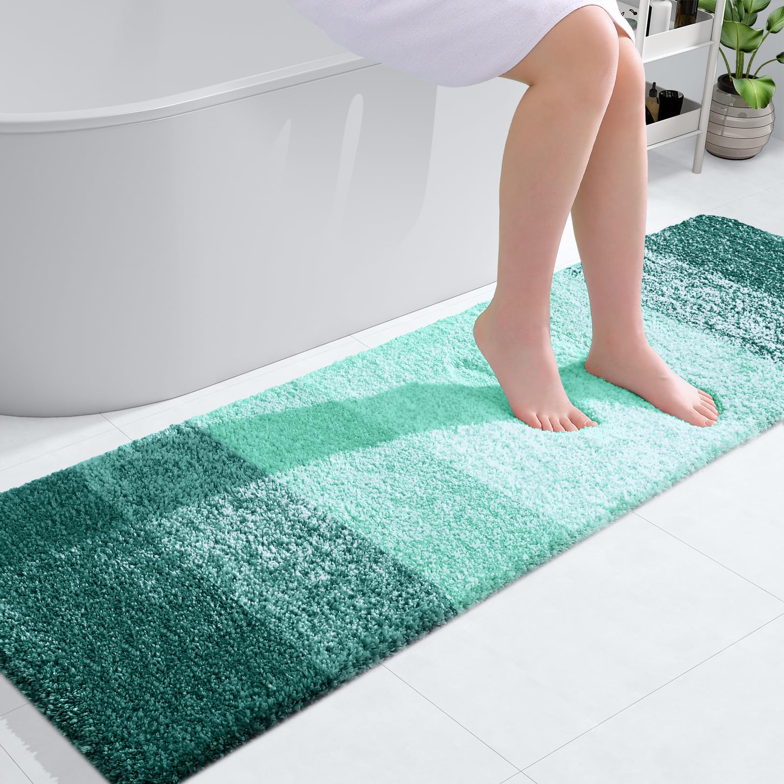 OLANLY Bathroom Rugs Mat 30x20, Extra Soft Absorbent Microfiber Bath Rugs, Rubber Backing, Quick Dry, Machine Washable Bath Mats for Bathroom Floor, Tub and Shower, Home Decor Accessories, Grey