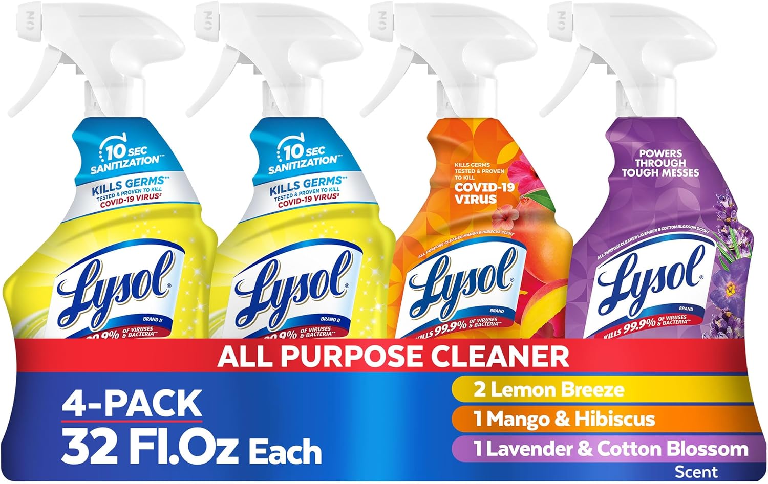Lysol All Purpose Cleaner Spray, Multi-Purpose Disinfecting Spray, Kitchen & Bathroom Cleaner,