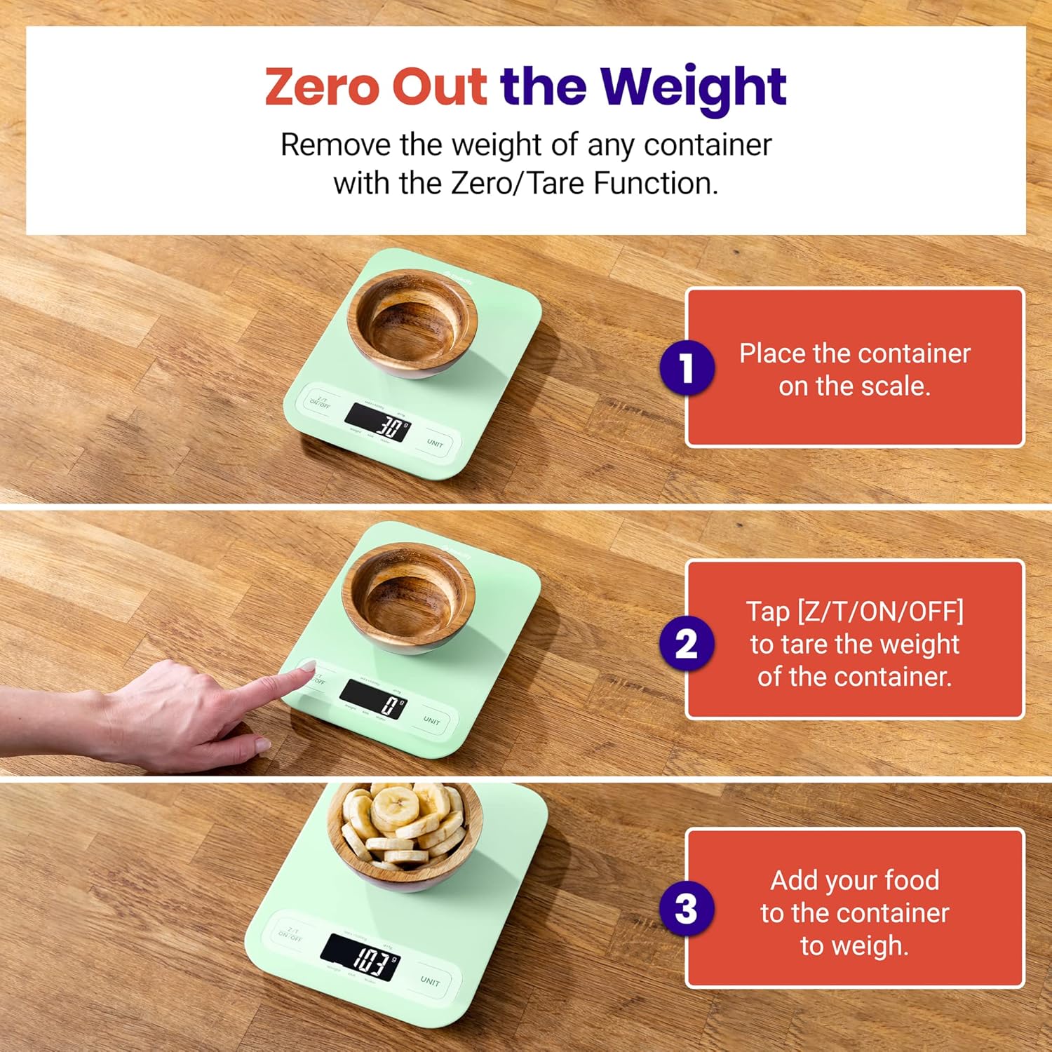 Etekcity Food Kitchen Scale, Digital Grams and Ounces for Weight Loss,