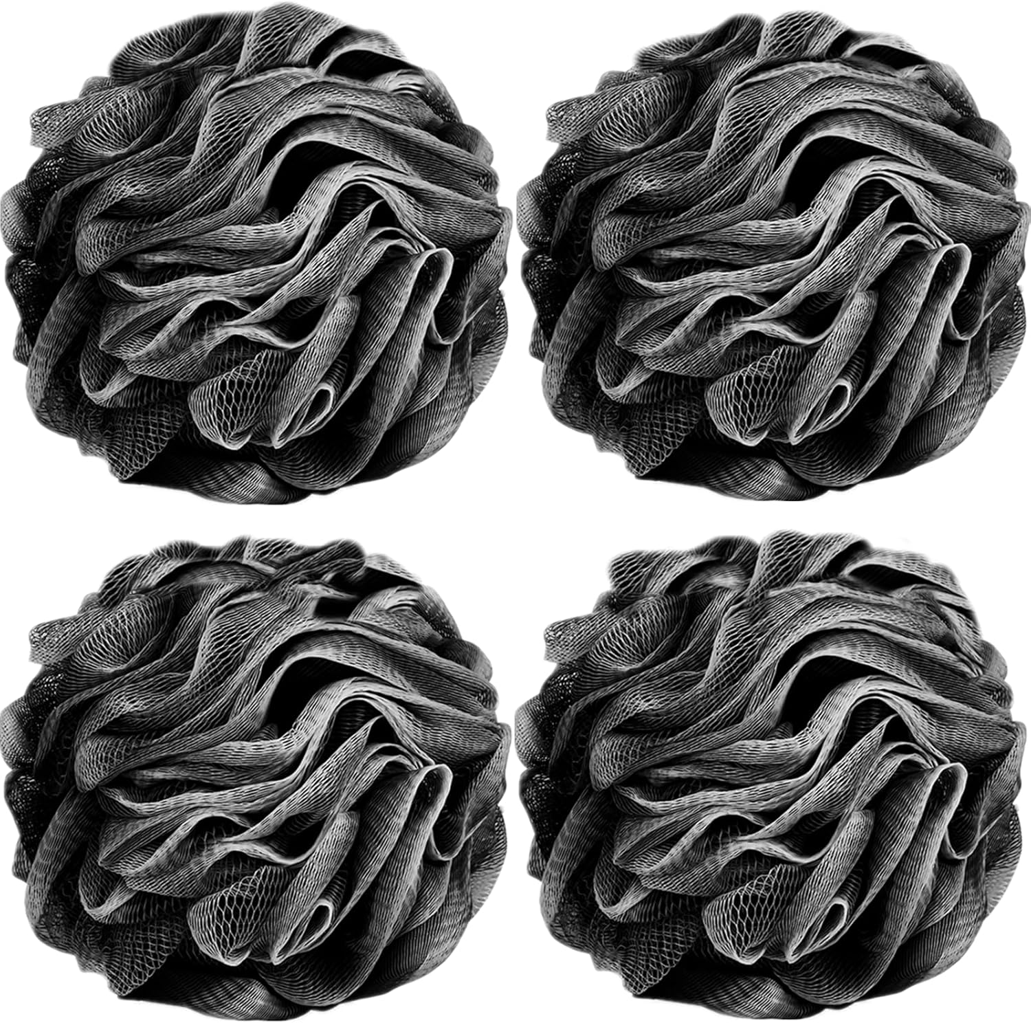 Fu Store Loofah Sponge Shower Loofahs 50g Bath Sponges Mesh Balls 4 Colors for Body Scrubber Exfoliator Wash Back Scrubber Bathroom Men Women
