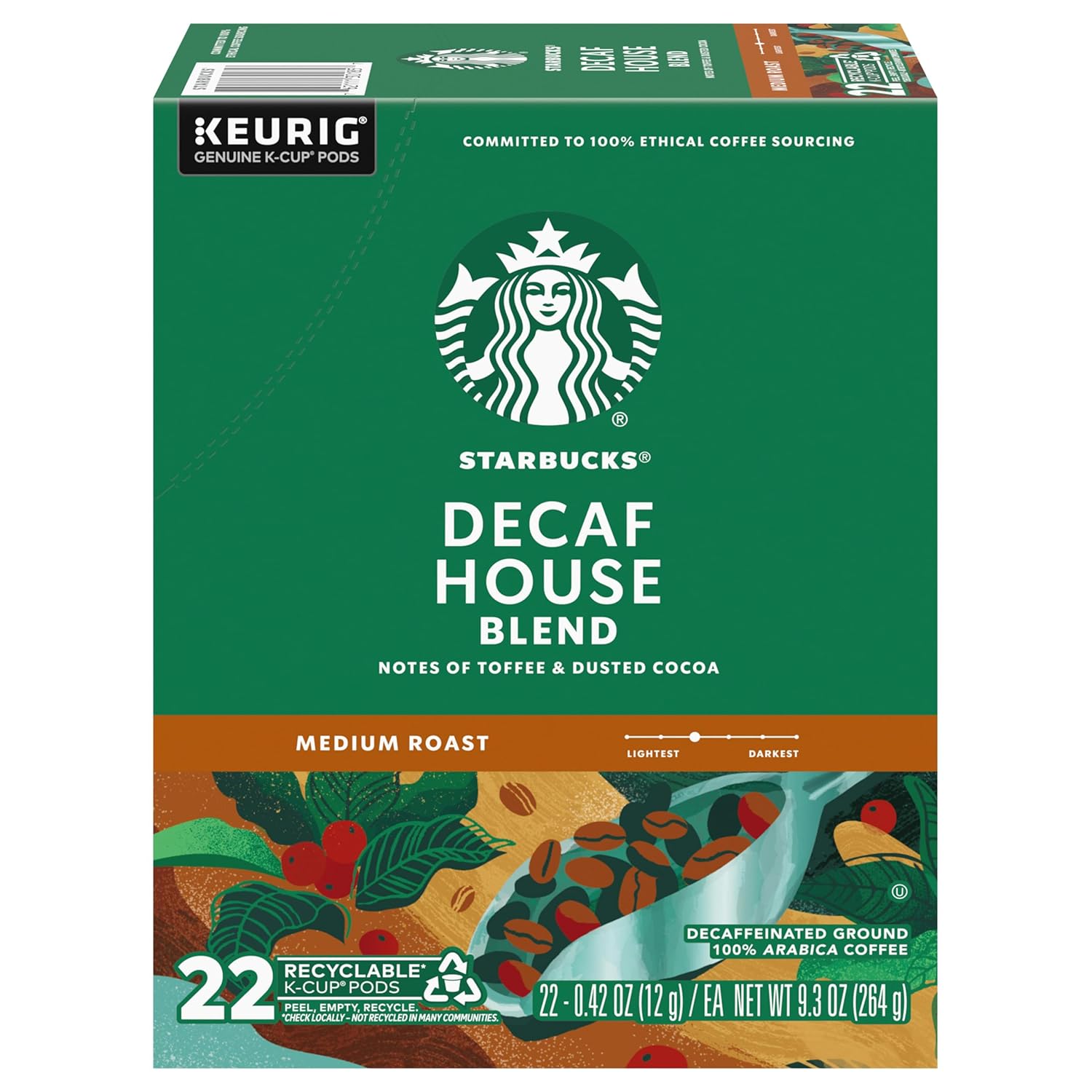 Starbucks K-Cup Coffee Pods, Medium Roast Coffee, Pike Place Roast for Keurig Brewers,