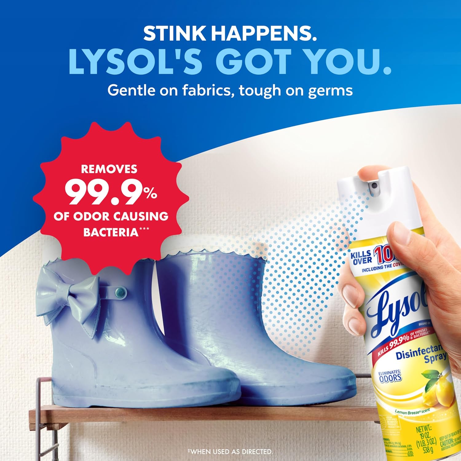 Lysol Disinfectant Spray, Household Essential Cleaning Supplies, Multi-Purpose Room Spray, A