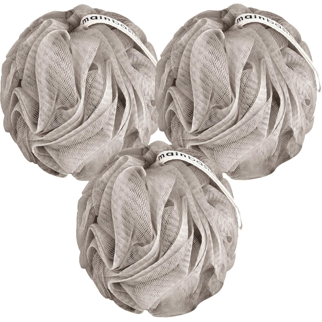 MainBasics Bath Shower Loofah Sponge Pouf Body Scrubber Exfoliator Body Wash Sponge