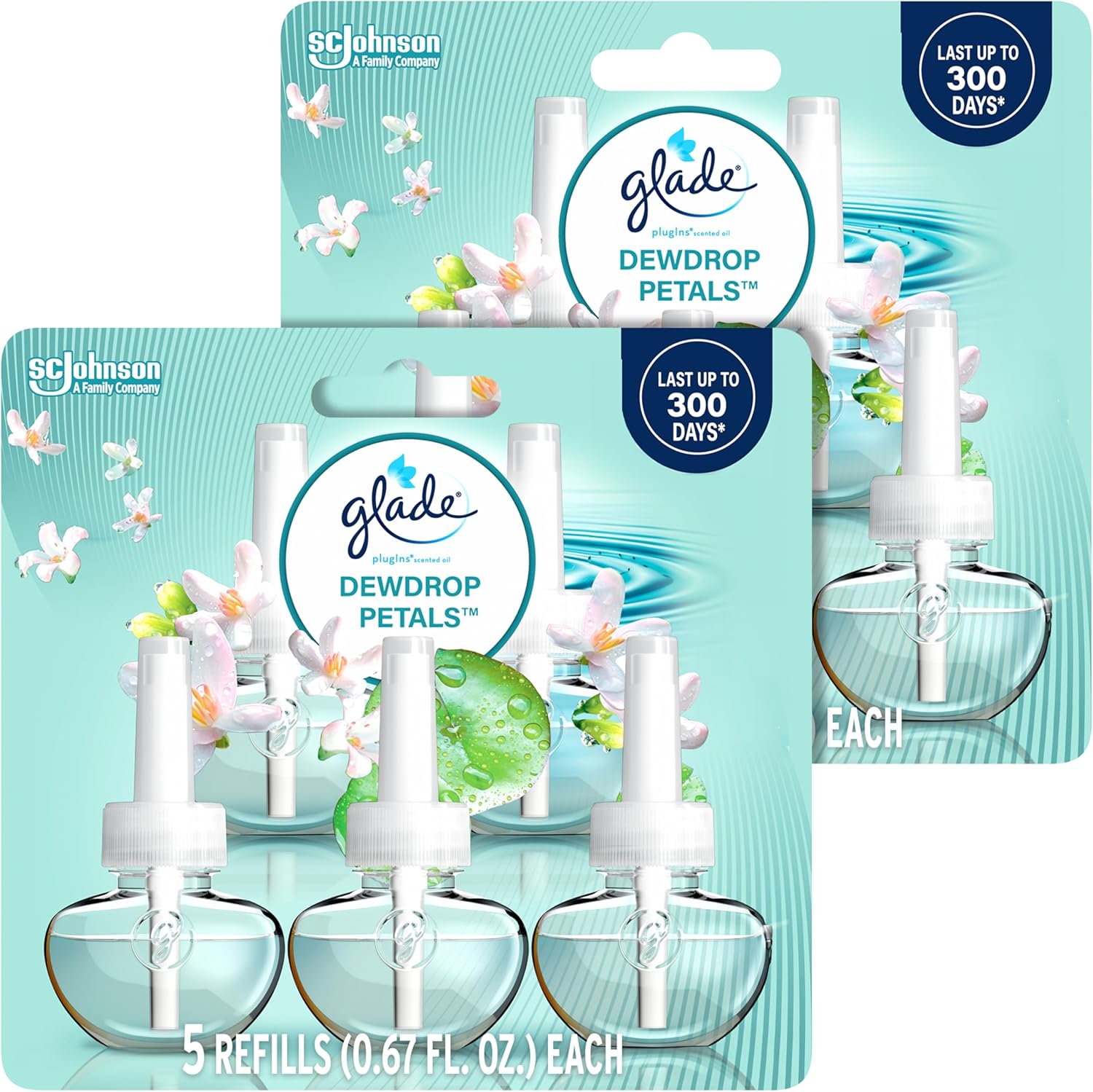 Glade PlugIns Refills Air Freshener, Scented and Essential Oils for Home and Bathroom,