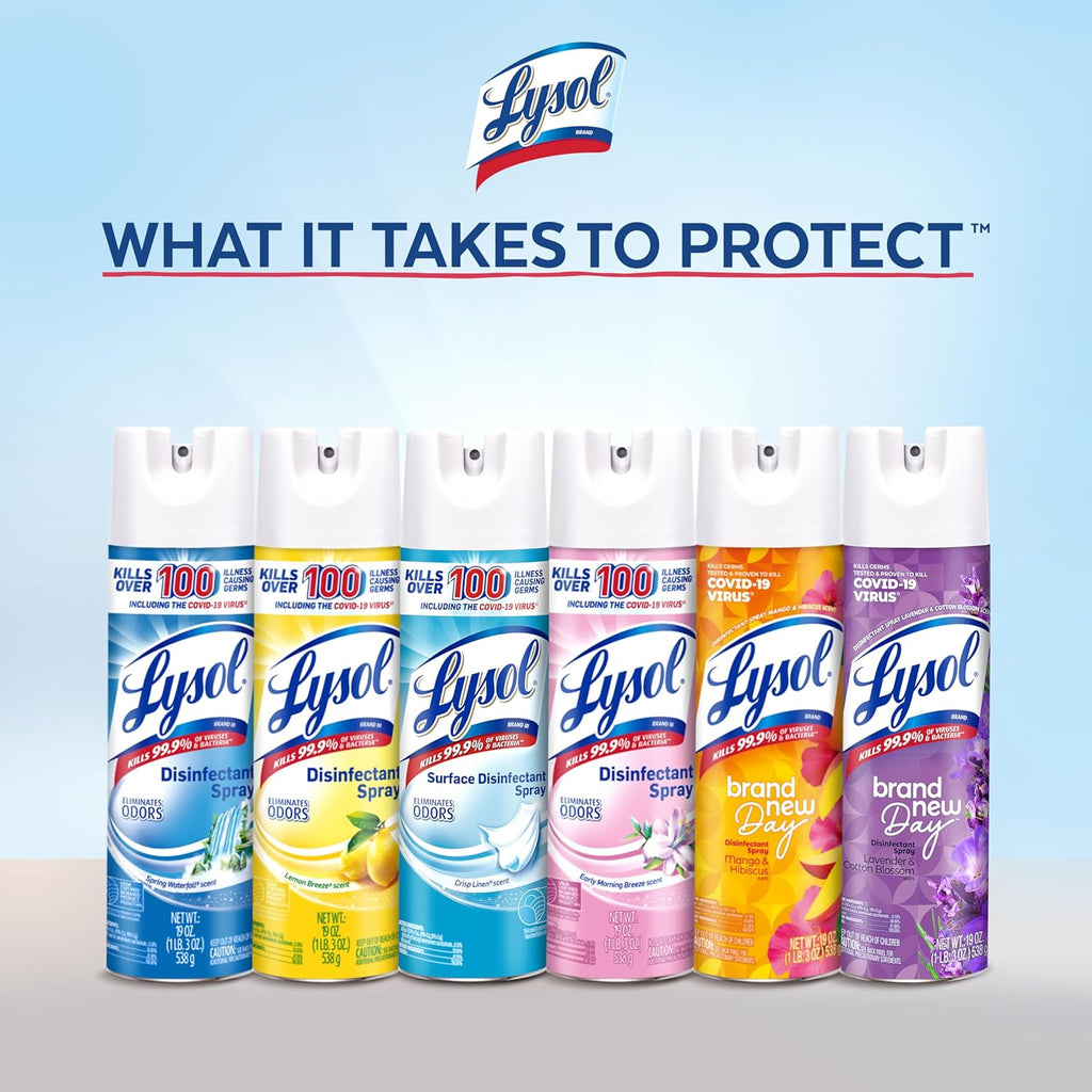 Lysol Disinfectant Spray, Household Essential Cleaning Supplies, Multi-Purpose Room Spray, A