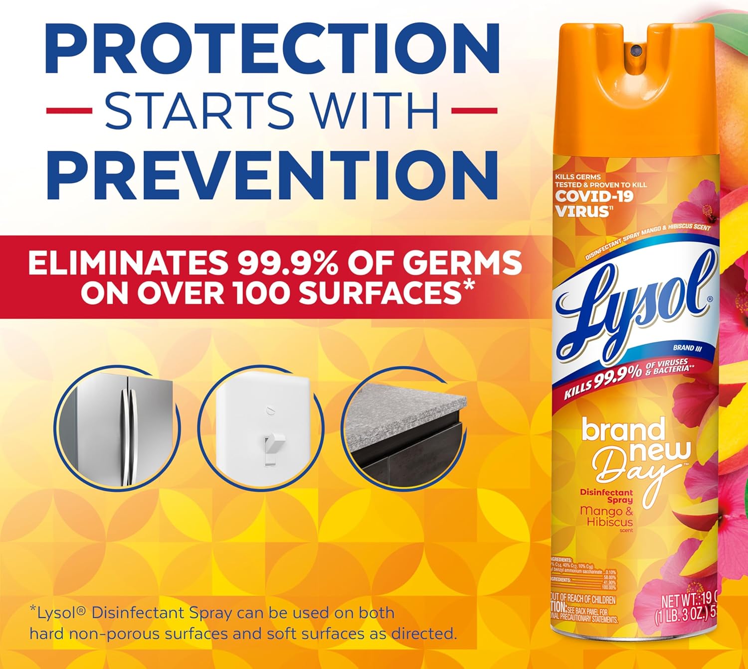 Lysol Disinfectant Spray, Household Essential Cleaning Supplies, Multi-Purpose Room Spray, A