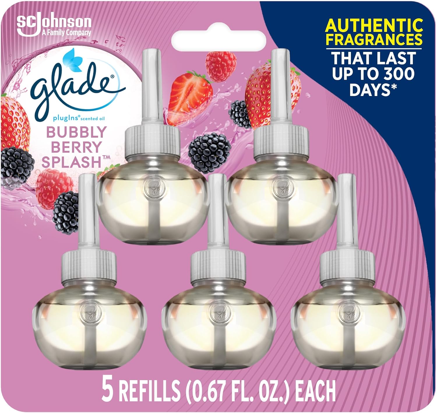 Glade PlugIns Refills Air Freshener, Scented and Essential Oils for Home and Bathroom,