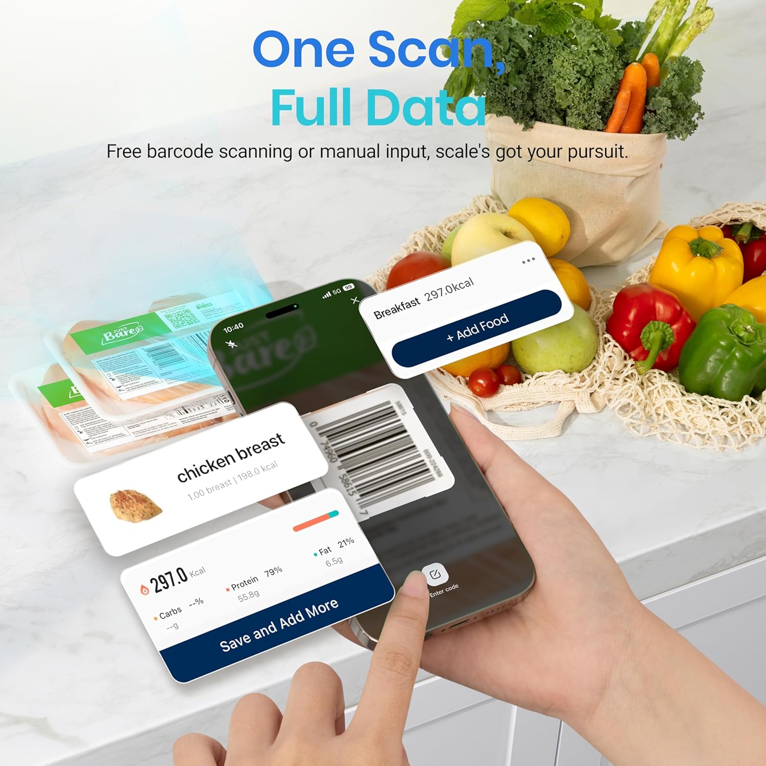 Etekcity Food Kitchen Scale, Digital Grams and Ounces for Weight Loss,