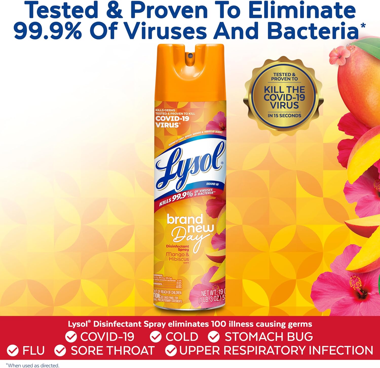 Lysol Disinfectant Spray, Household Essential Cleaning Supplies, Multi-Purpose Room Spray, A