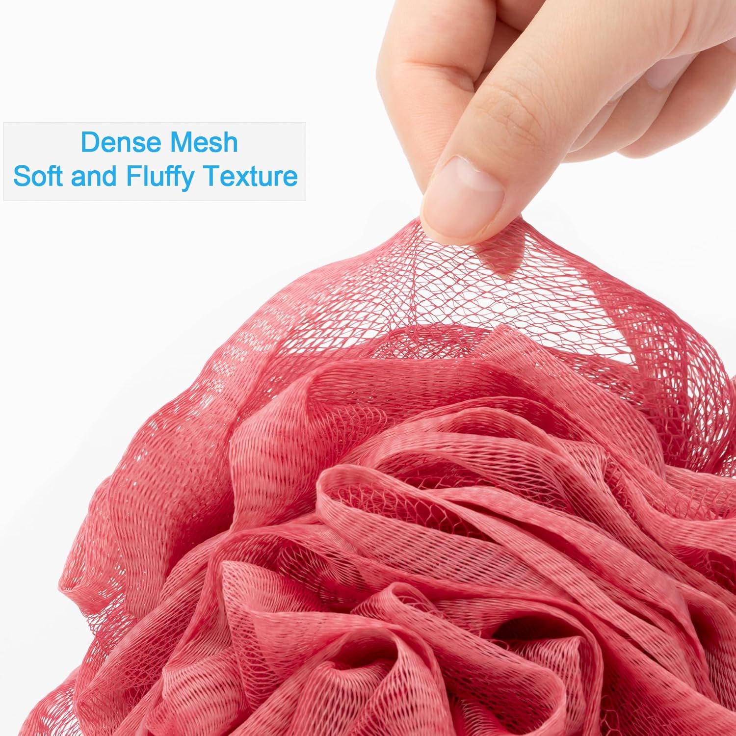 AmazerBath Loofah Sponge 75g/Piece, Exfoliating Bath Sponge Body Scrubber - Loofa Set of 4 Flower Color