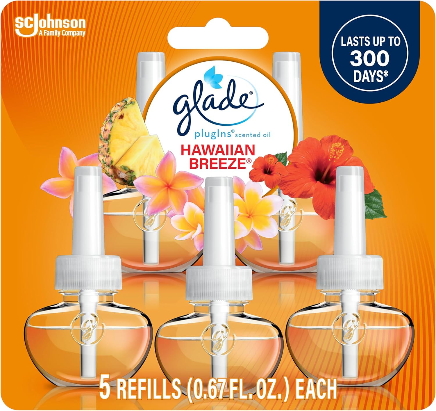 Glade PlugIns Refills Air Freshener, Scented and Essential Oils for Home and Bathroom,