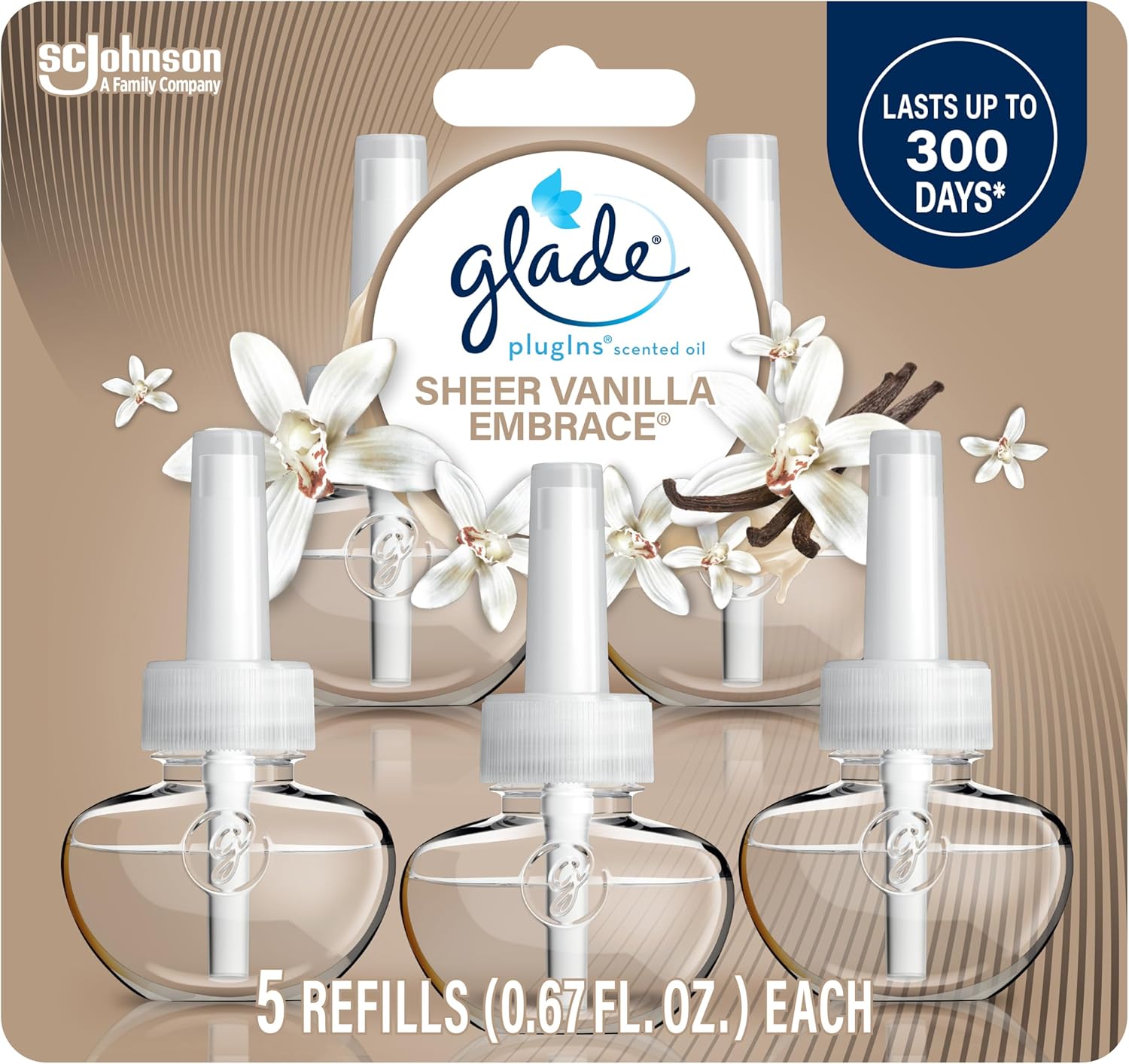 Glade PlugIns Refills Air Freshener, Scented and Essential Oils for Home and Bathroom,