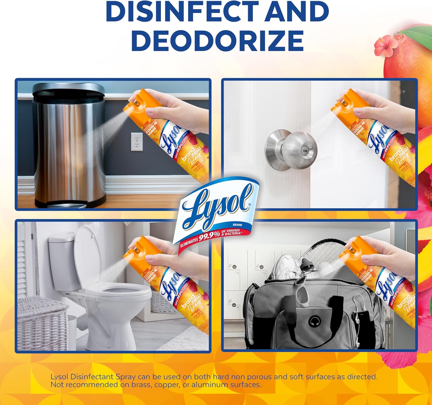 Lysol Disinfectant Spray, Household Essential Cleaning Supplies, Multi-Purpose Room Spray, A