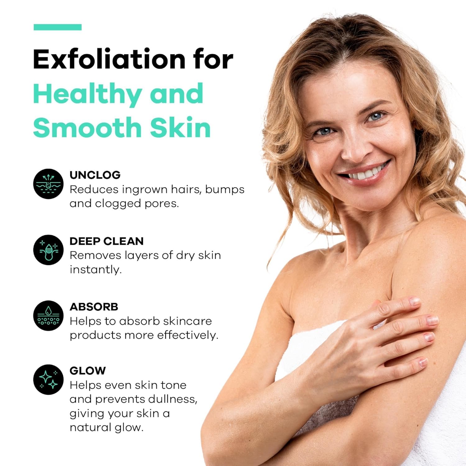 Dermasuri Deep Exfoliating Glove - Polishing Mitt Body Scrubber - Korean Skin Cleaner Exfoliator & Dead Skin Buffing Treatment -