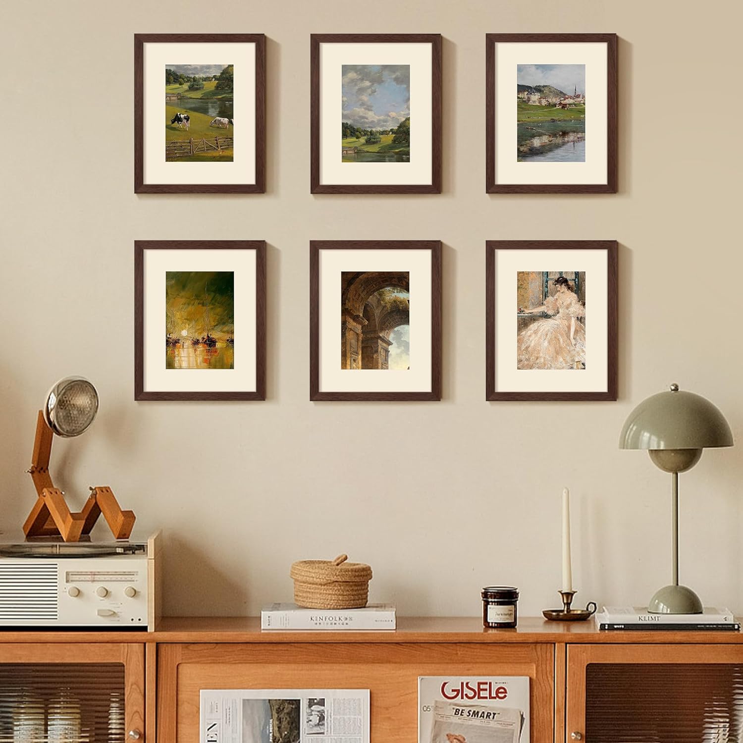 upsimples 8x10 Picture Frame Set of 5, Display Pictures 5x7 with Mat or 8 x 10 Without, Wall Gallery Photo Frames, Black